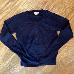 Girls J Crew Crew black cotton cardigan